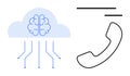 Artificial Intelligence Cloud Integration and Communication Technology Concept Royalty Free Stock Photo