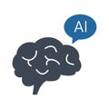Artificial intelligence Color Vector icon which can easily modify or edit Royalty Free Stock Photo