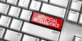 Artificial intelligence - computer keyboard Royalty Free Stock Photo