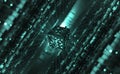 Artificial Intelligence. Computer mind. Quantum processor Royalty Free Stock Photo