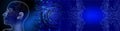 Artificial intelligence concept.Binary Code Background, Digital Abstract technology background Royalty Free Stock Photo