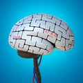 Artificial intelligence concept, bionic brain, robot brain 3d rendering Royalty Free Stock Photo
