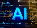 Artificial Intelligence Concept with Code and Circuitry Royalty Free Stock Photo