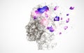 Artificial Intelligence concept. Creative brain concept background. Royalty Free Stock Photo