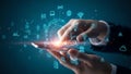Artificial Intelligence Digital Interface Smartphone Business Hand Technology Innovation Cloud Connectivity Concept Royalty Free Stock Photo