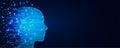 Artificial intelligence concept. Virtual technology web background. Machine learning and cyber mind domination concept