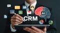 Artificial Intelligence CRM Integration for Business Strategy Optimization and Data Analysis Royalty Free Stock Photo