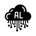 artificial intelligence data cloud symbol icon isolated Royalty Free Stock Photo