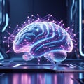 Artificial Intelligence Digital Human Brain With Intricate Neural Networks And Glowing Connections Royalty Free Stock Photo