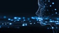 Artificial intelligence digital human face data network future Royalty Free Stock Photo