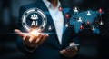Artificial intelligence driven global networking solution with advanced people connection and data mapping technology Royalty Free Stock Photo