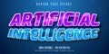 Artificial intelligence editable text effect