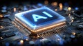 Artificial intelligence entity: cyber link, machine insight, neural exchange, futuristic logic, cloud function, chatbot Royalty Free Stock Photo