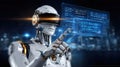 Artificial intelligence entity: cyber link, machine insight, neural exchange, futuristic logic, cloud function, chatbot Royalty Free Stock Photo