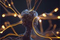 Artificial Intelligence Futuristic Neurolink Connectors created with Generative Ai
