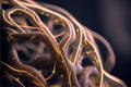 Artificial Intelligence Futuristic Neurolink Connectors created with Generative Ai