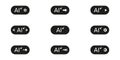 Artificial Intelligence Generate Button Action Solid Icon Set. Machine Learning Digital Creativity Innovation. User Royalty Free Stock Photo