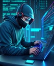 image of the cyber computer server crime hacker Royalty Free Stock Photo