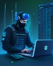 image of the cyber computer server crime hacker Royalty Free Stock Photo