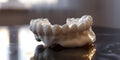 Artificial intelligence generated image of a 3D printed dental model. realistic teeth prosthesis replicates human teeth Royalty Free Stock Photo