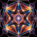 image of geometric metatron cube pattern artwork. Royalty Free Stock Photo
