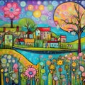 image of the karla gerard beautiful painted the freshness and renewal of spring art style.