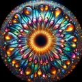 image of a translucent eye with a kaleidoscope of bold, vibrant colors radiating outward.