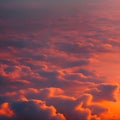 image of the watching from the plane the cloudy skyscape.