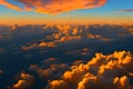 image of the watching from the plane the cloudy skyscape.