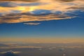 image of the watching from the plane the cloudy skyscape.