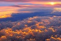 image of the watching from the plane the cloudy skyscape.