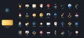 Artificial Intelligence Gradient Flat Icon Set Royalty Free Stock Photo