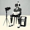 artificial intelligence has replaced humans in journalism and content production, robot reporter , AI generated