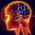 artificial intelligence - head shape - AI Royalty Free Stock Photo