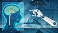 Artificial Intelligence and the Human Brain - A Technological Symbiosis Royalty Free Stock Photo