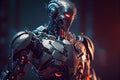 Artificial Intelligence humanoid robot,machine learning with data mining technology Royalty Free Stock Photo