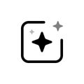 Artificial intelligence icon. AI icon with three stars for logo, application and website. Flat vector illustration EPS10