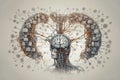 Artificial intelligence. Illustration. The concept.The study of artificial intelligence