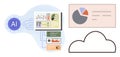 Artificial Intelligence Integrating Data Analysis and Cloud Computing for Efficient Insights Royalty Free Stock Photo