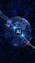 Artificial Intelligence Integration Highlighted on Digital Globe
