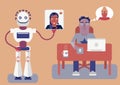 Artificial intelligence knows better Royalty Free Stock Photo