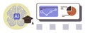 Artificial Intelligence Learning with Data Analysis Highlighting Academic and Analytical Progress Royalty Free Stock Photo