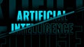 Artificial Intelligence lettering - modern technology logo design Royalty Free Stock Photo