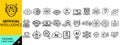 Artificial Intelligence Line Editable Icon Set Editable Stroke Vector Illustration Technology AI Royalty Free Stock Photo
