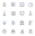 Artificial intelligence line icons collection. Automation, Robotics, Neural nerks, Machine learning, Chatbots