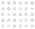 Artificial intelligence line icons collection. Robotics, Automation, Machine Learning, Cognitive, Neural Nerks