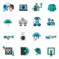 Artificial Intelligence Line Icons Set