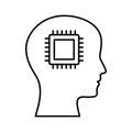 Artificial intelligence  Line Style vector icon which can easily modify or edit Royalty Free Stock Photo