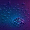 Artificial Intelligence and Machine Learning Abstract Futuristic Illustration Background Image Logo Royalty Free Stock Photo