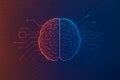 Artificial Intelligence and Machine Learning Abstract Futuristic Illustration Background Image Logo Royalty Free Stock Photo